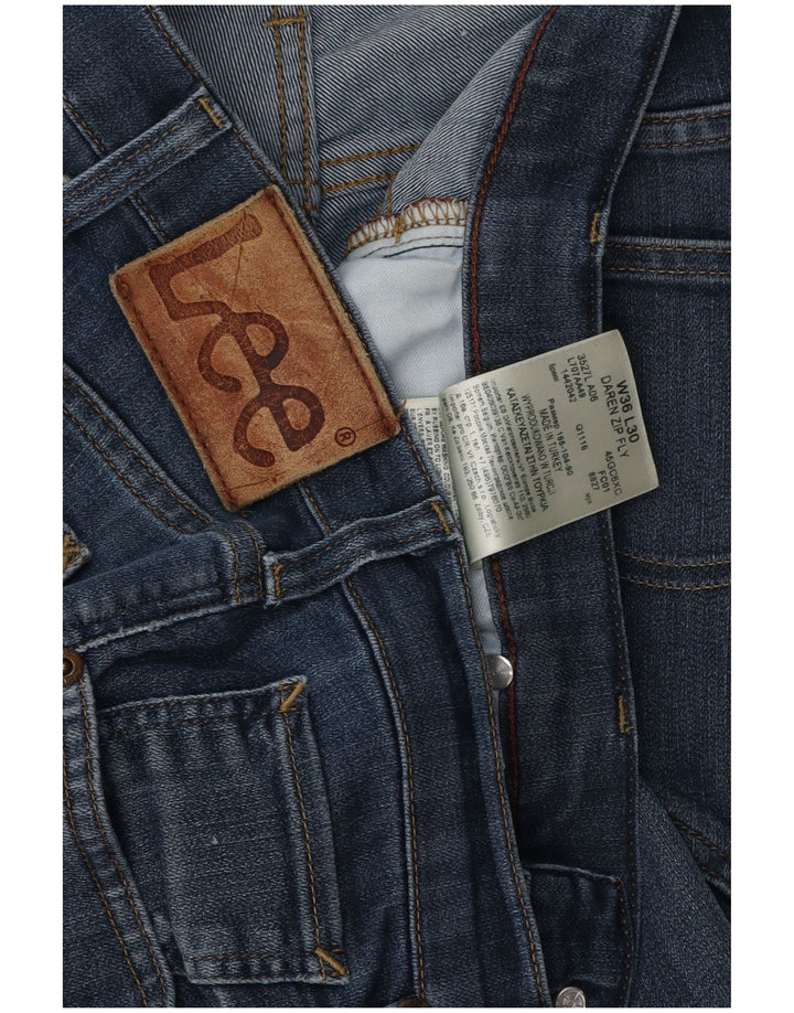 Lee Mens Daren Zip Fly Straight Jeans W36 L27 Blå