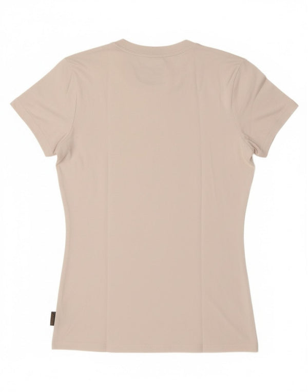 Nike Dame Dri Fit T-Shirt Top UK 14 Stor Hvid Bomuld