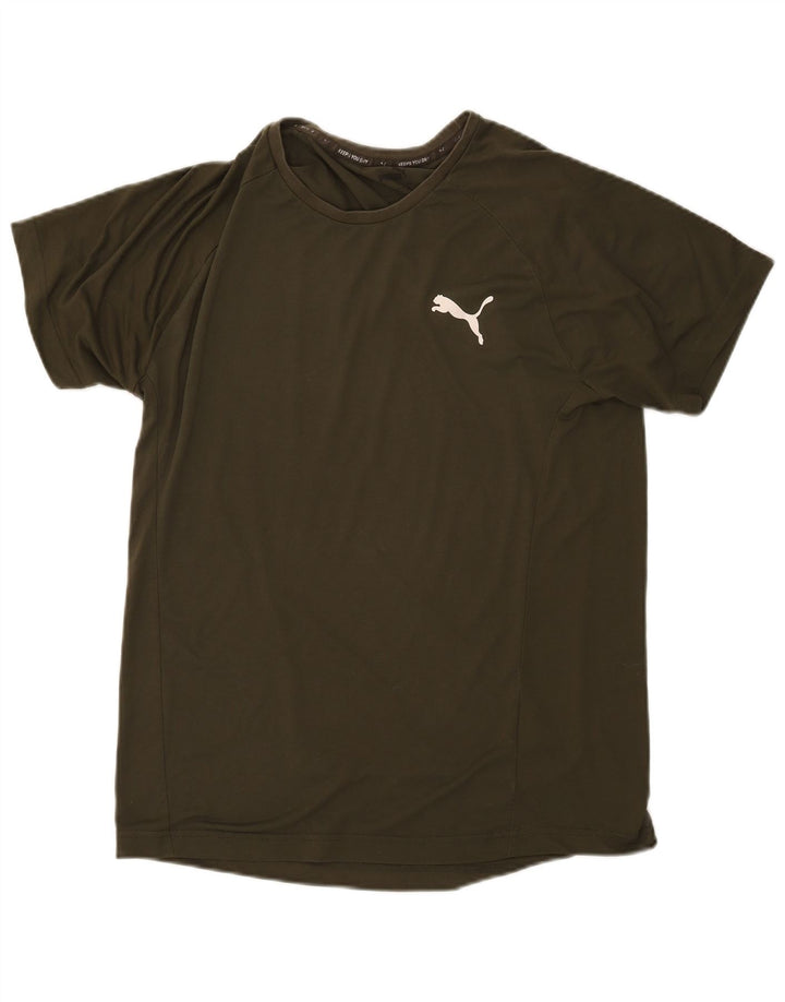 Puma Herre T-Shirt Top Stor Khaki Bomuld