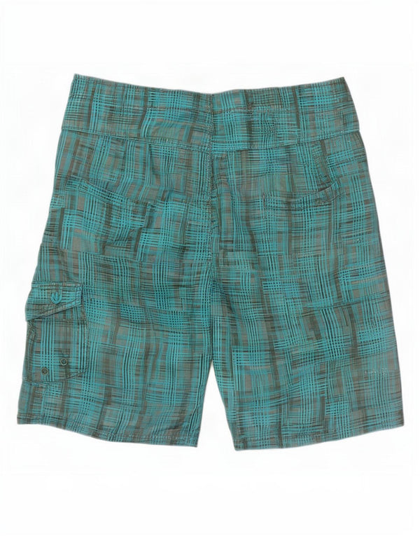 Fat Face Herre svømmeshorts XL blå ternet polyester
