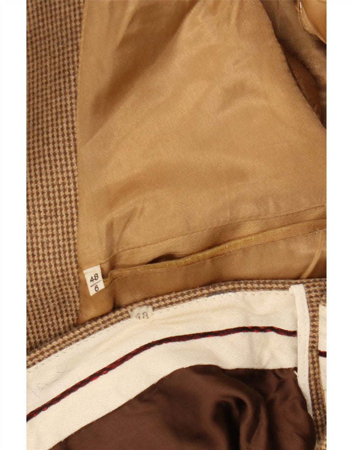 Vintage Herre 2-knap 2-delt jakkesæt IT 48 Medium W32 L28 Brun