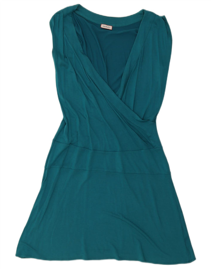 Max & Co. Dame ærmeløs A-line kjole UK 14 Medium Blue