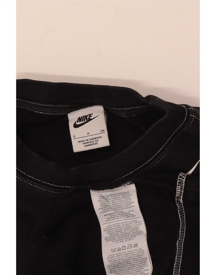 Nike Herre Grafisk Loose Fit Sweatshirt Jumper Lille sort bomuld
