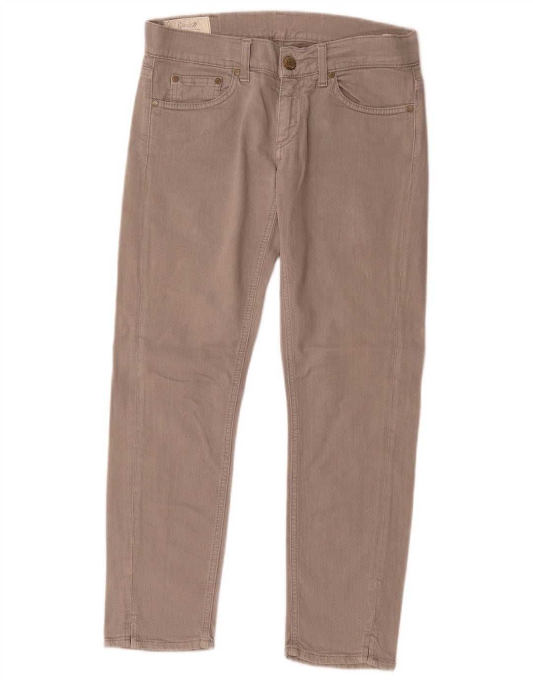 Dondup Dame Crop Slim Jeans W27 L26 Grå Bomuld
