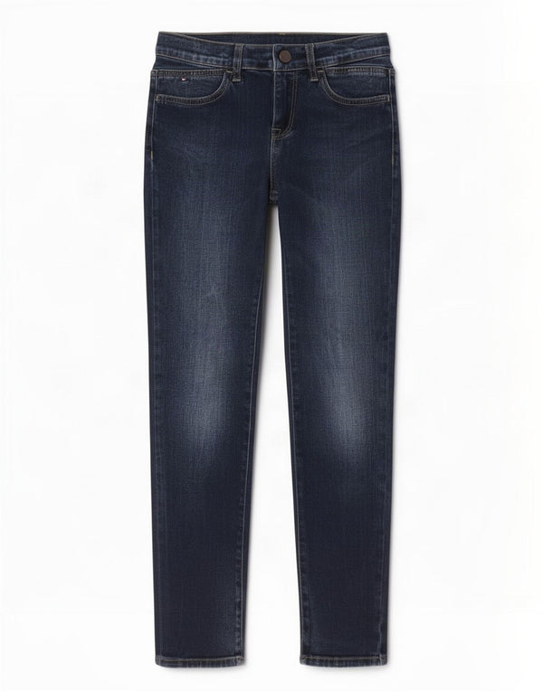 Hilfiger Denim Drenge Skinny Jeans 11-12 år W24 L28 Marineblå Bomuld