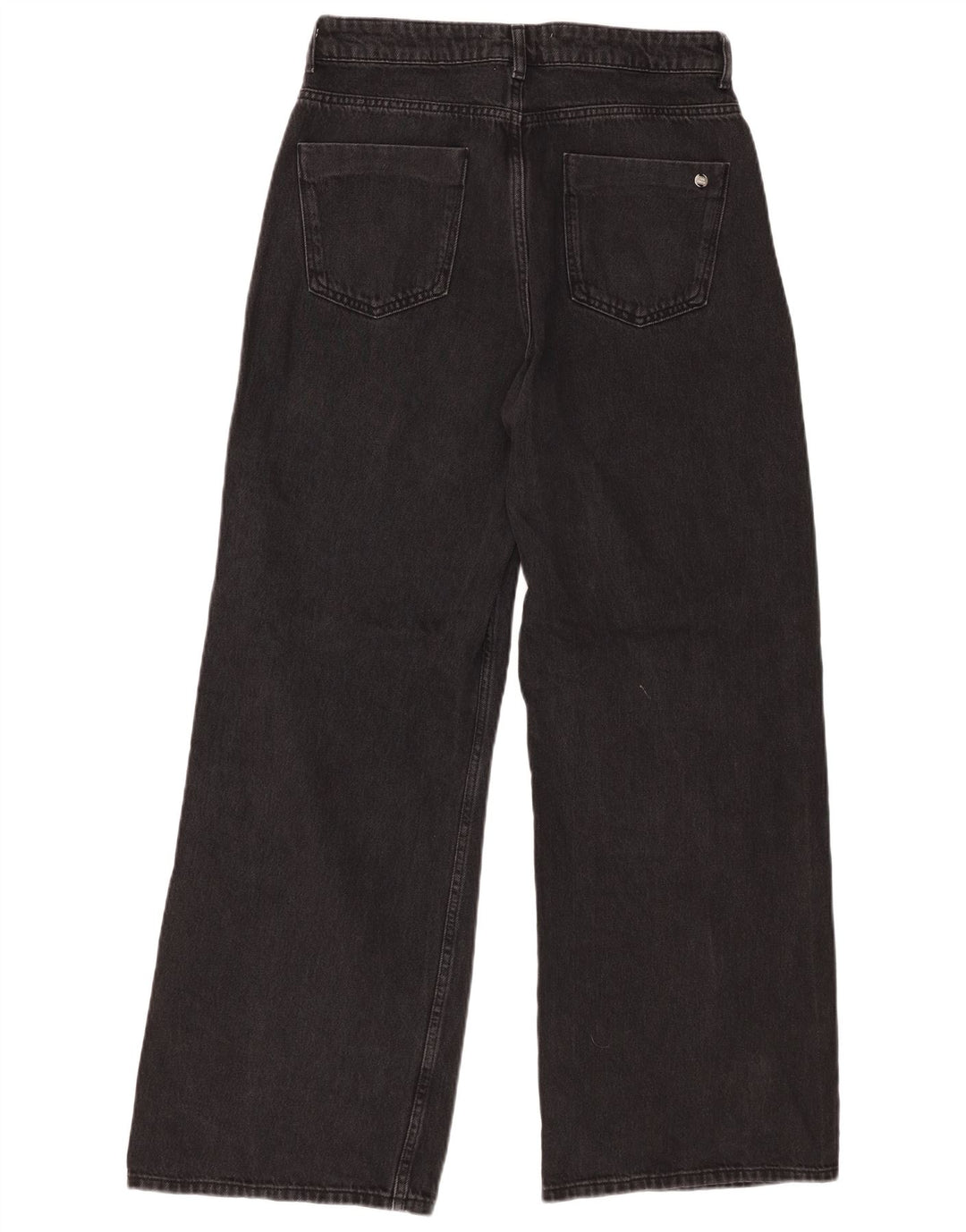 Zara Dame Jeans med brede ben EU 40 Medium W30 L31 Sort