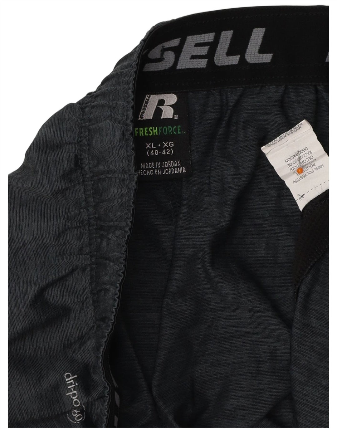 RUSSELL ATHLETIC Sportsshorts til mænd XL Grå Colourblock Polyester