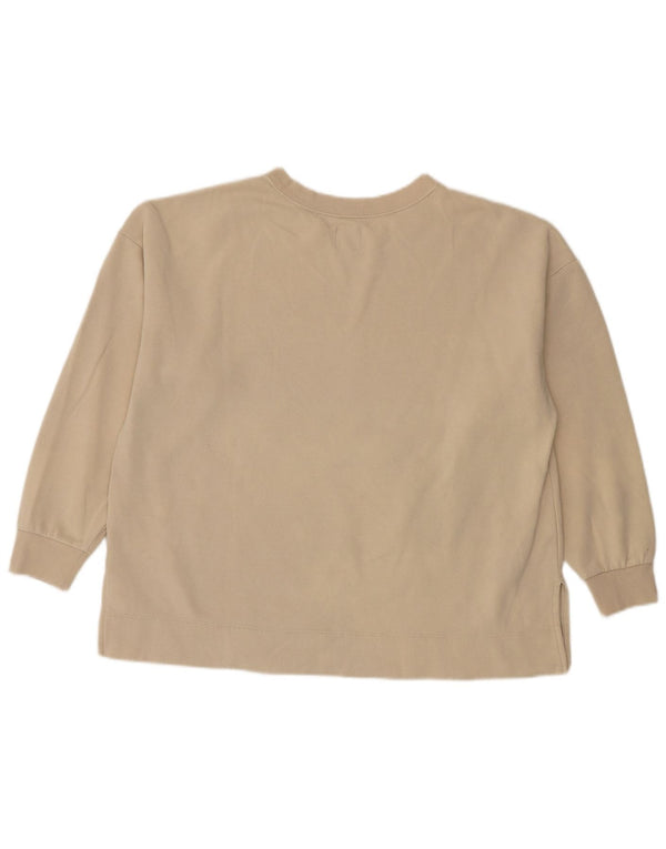 Gap Womens Oversized Sweatshirt Jumper UK 10 Small Beige Bomuld