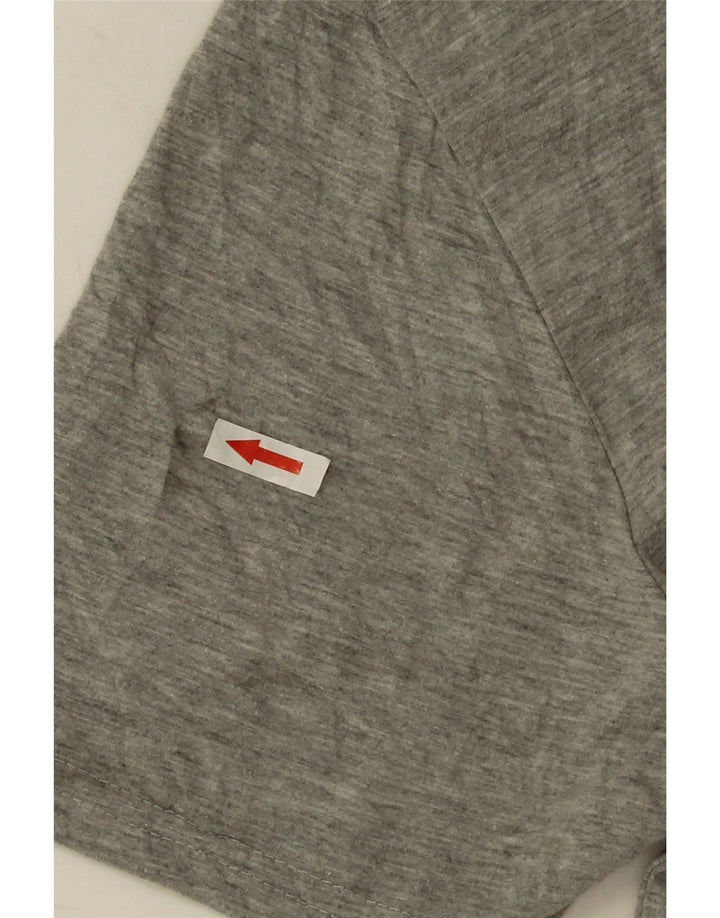 Adidas grafisk t-shirt til mænd, mellemgrå flækket polyester