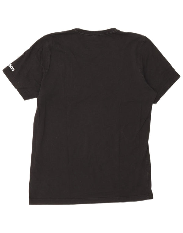 Adidas Herre grafisk T-shirt Top Medium Sort Bomuld