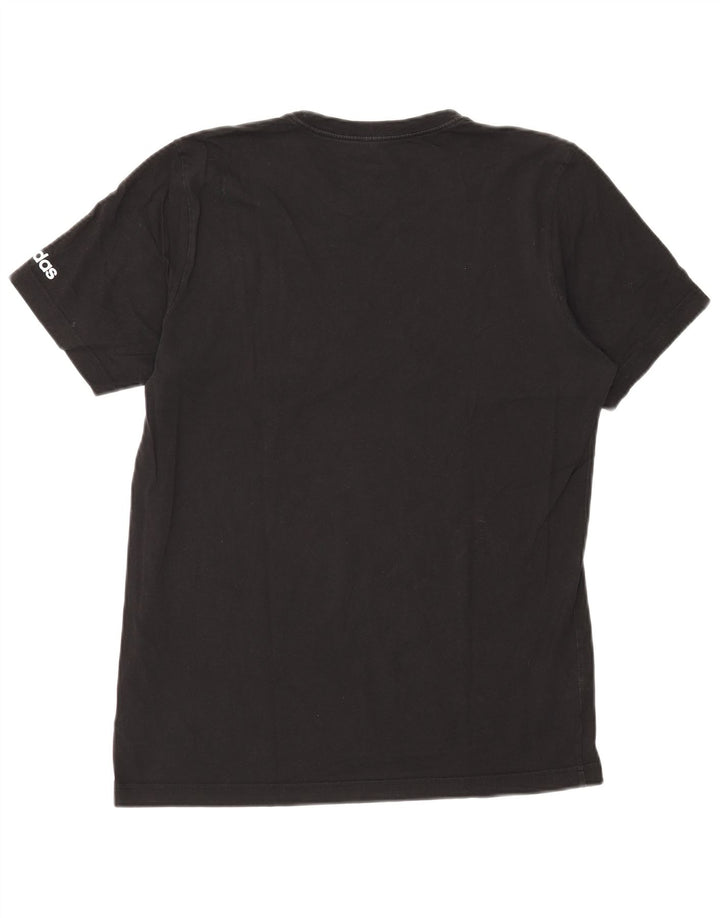 Adidas Herre grafisk T-shirt Top Medium Sort Bomuld