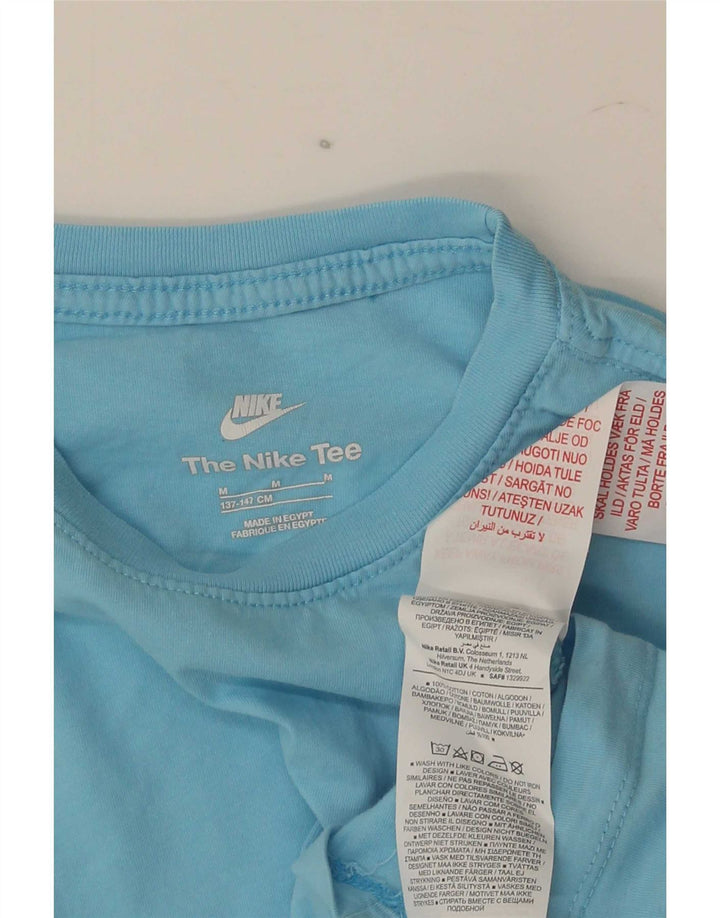 Nike Boys T-Shirt Top 10-11 år Medium Blue Bomuld