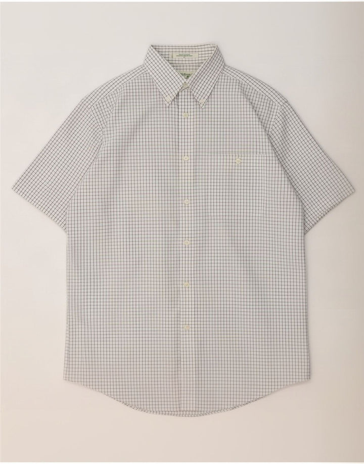 Orvis Kortærmet Herreskjorte Medium Hvid Gingham Bomuld