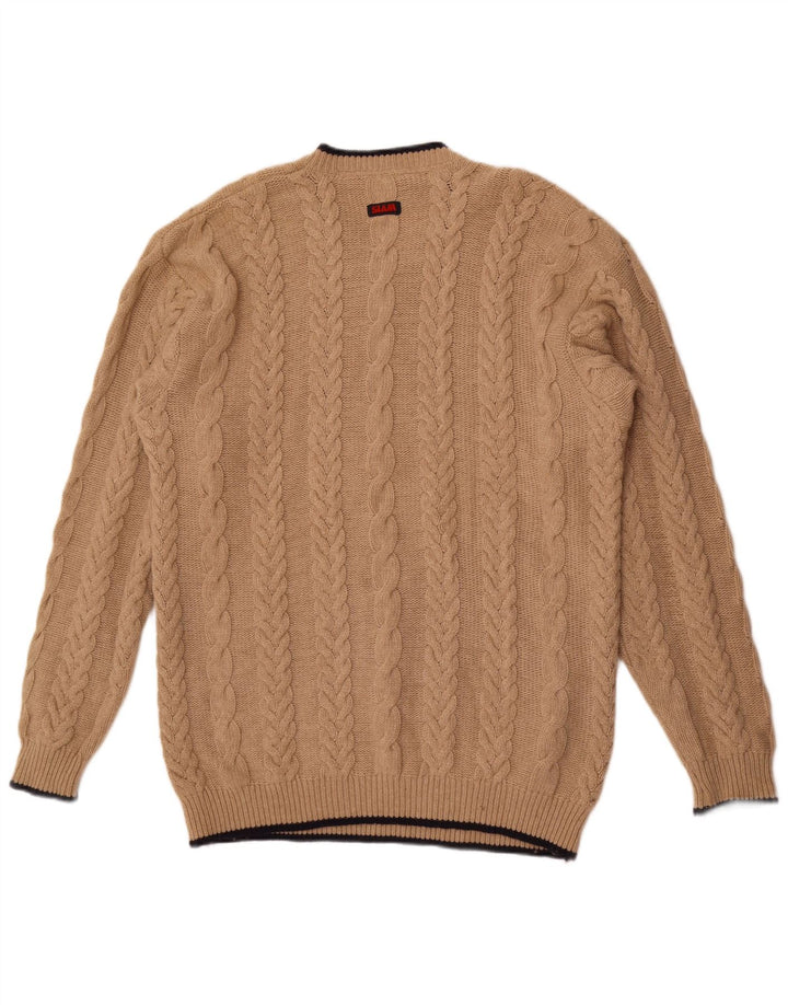Slam Herre V-hals sweater XL Beige Uld