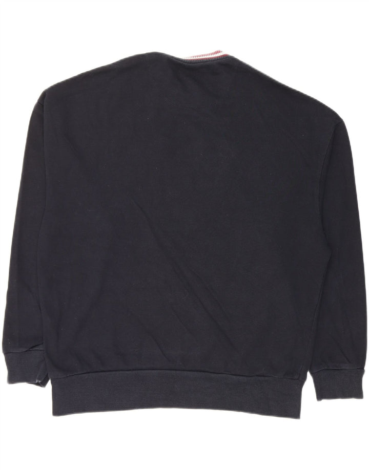 Zara Herre grafisk sweatshirt Jumper Medium Navyblå Bomuld