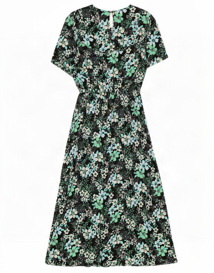 Marks & Spencer Dame Maxi Dress UK 10 Small Multicolored Floral Viscose