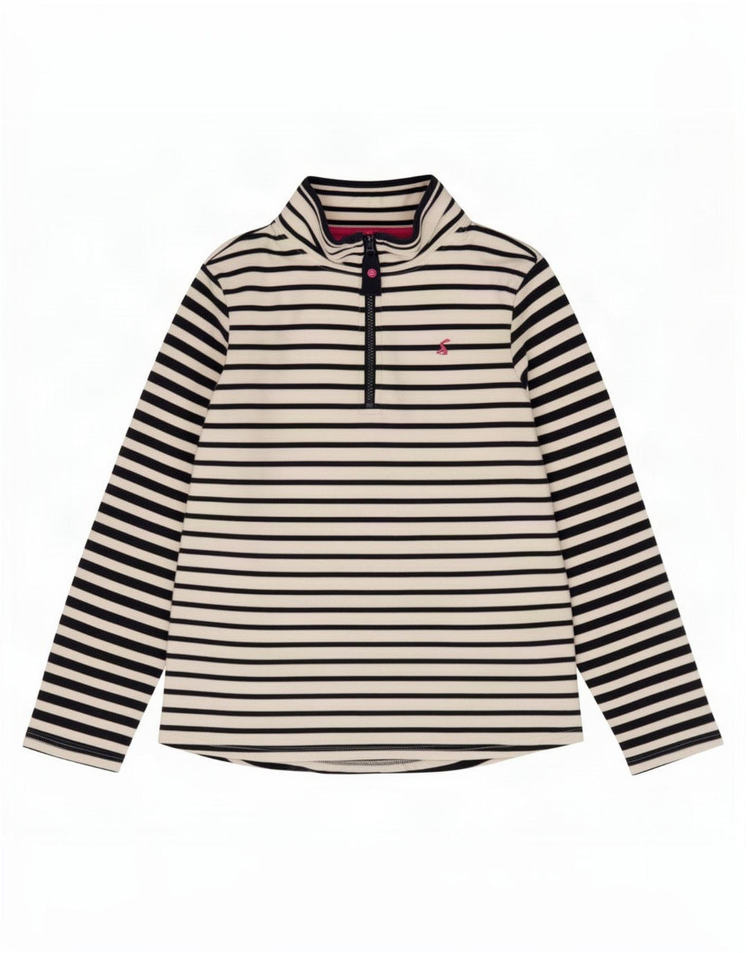 Joules Sweatshirt med lynlås til kvinder DK 12 Medium hvid stribet bomuld