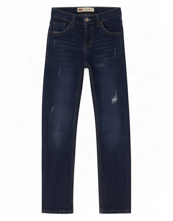 Levi's Boys 510 Distressed Skinny Jeans 9-10 år W26 L27 Blue Cotton
