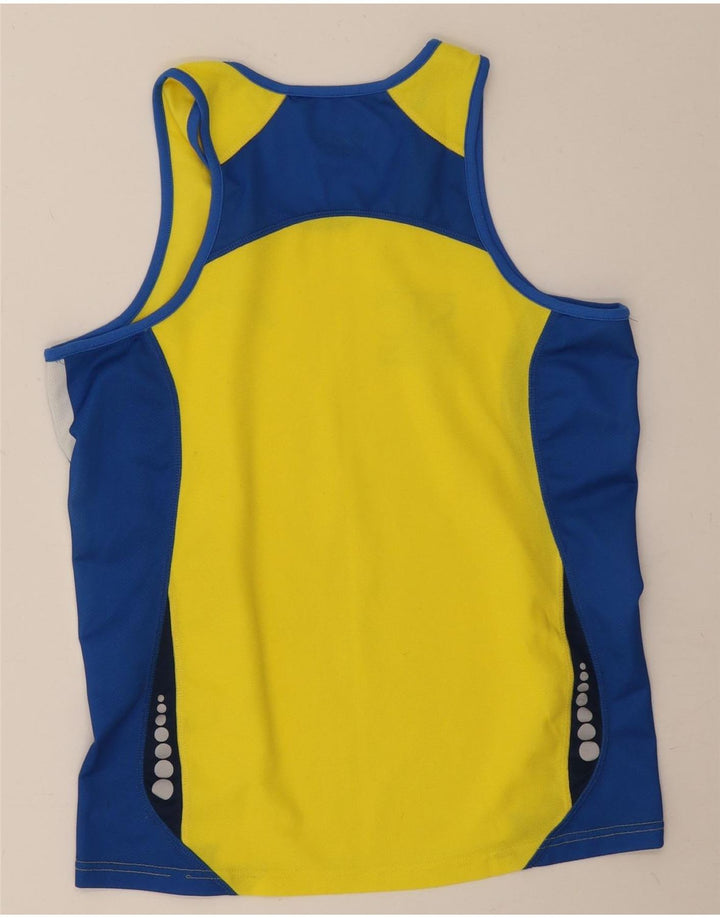 Asics Herre Grafisk Vest Top Stor Gul Colourblock Polyester