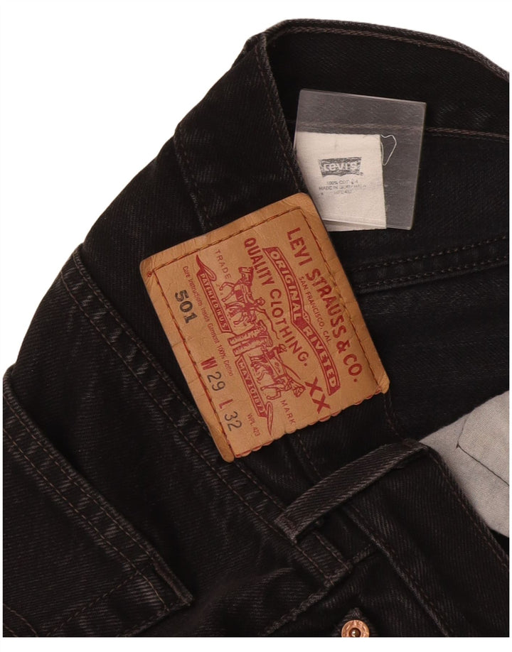 Levi's Dame 501 Straight Jeans W29 L28 Sort Bomuld