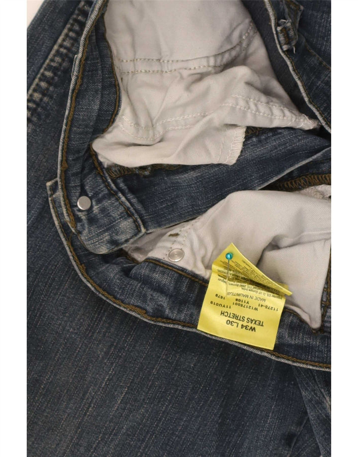Wrangler Herre Texas Stretch Straight Jeans W34 L30 Blå Bomuld