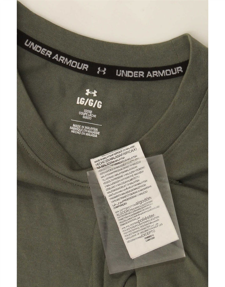 Under Armour Herre T-Shirt Top Stor Khaki Bomuld
