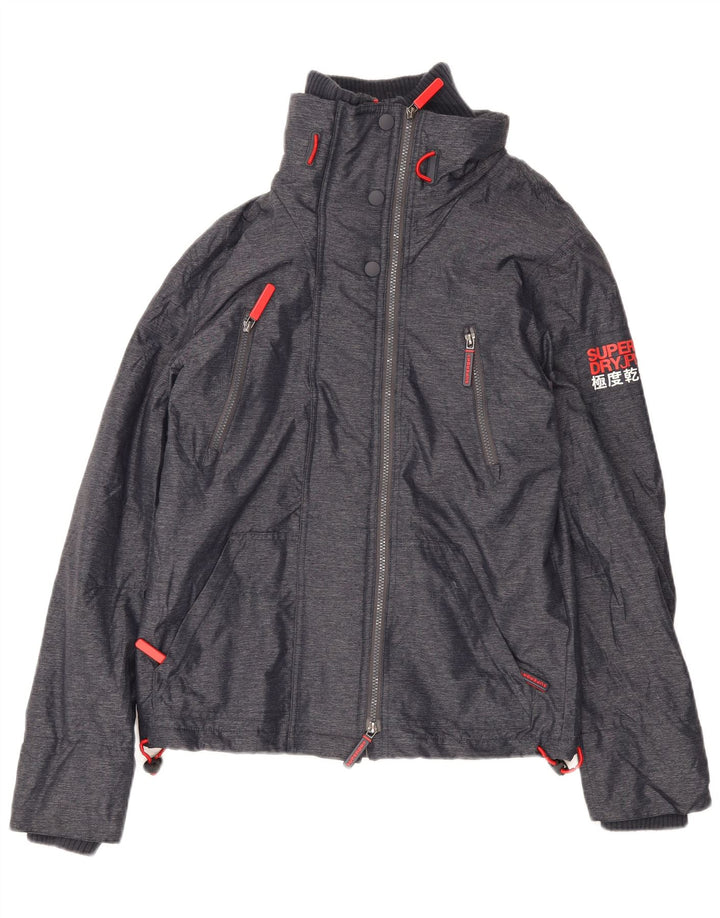 Superdry Womens Windtrekker Windbreaker Jacket UK 10 Small Navy Blue Nylon