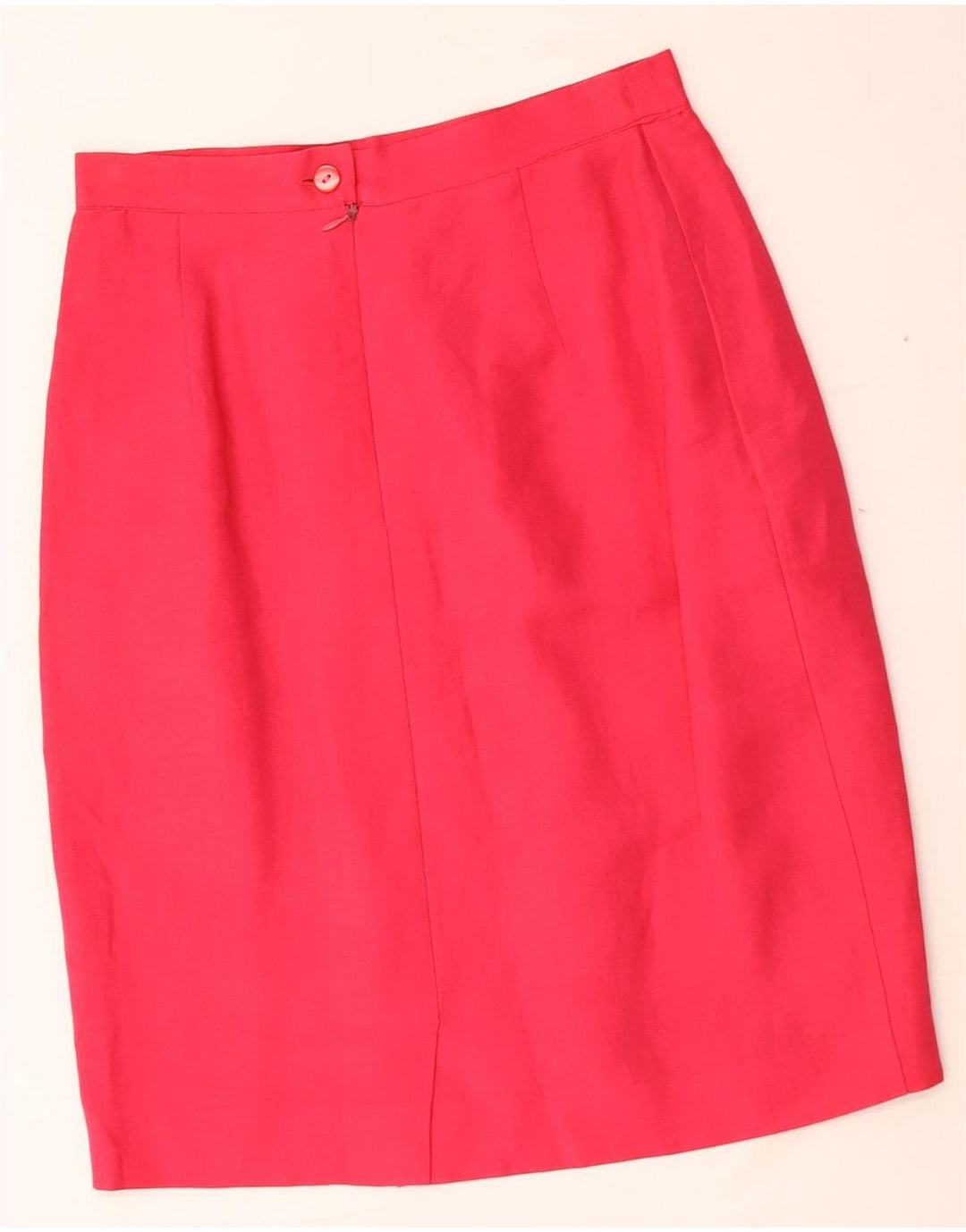 Vintage dame 3-knaps 2-delt nederdelsæt UK 12 Medium W28 rødt linned