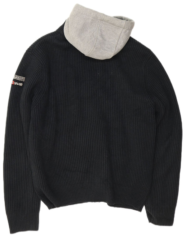 Scotch & Soda Herre Hooded Knit Bomber Jacket UK 42 XL Sort Akryl