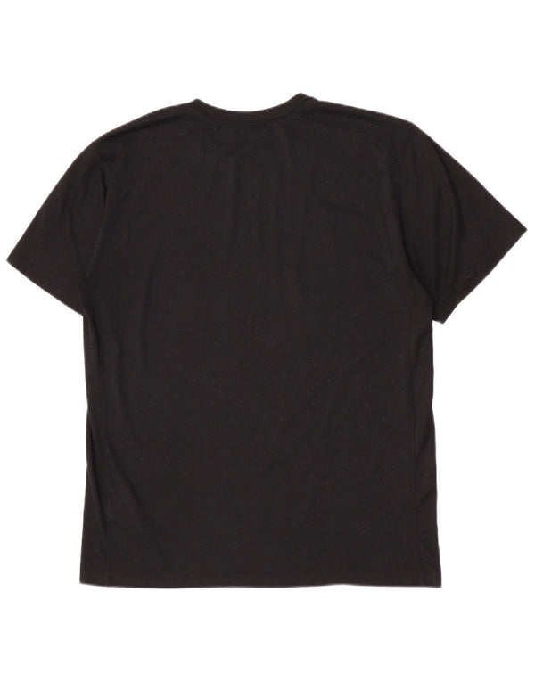 Nike Herre Dri Fit Grafisk T-Shirt Top UK 12 Medium Sort Polyester Sports