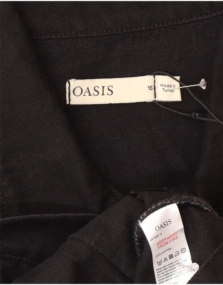 Oasis Dame Denim Gilet UK 16 Large Black Bomuld