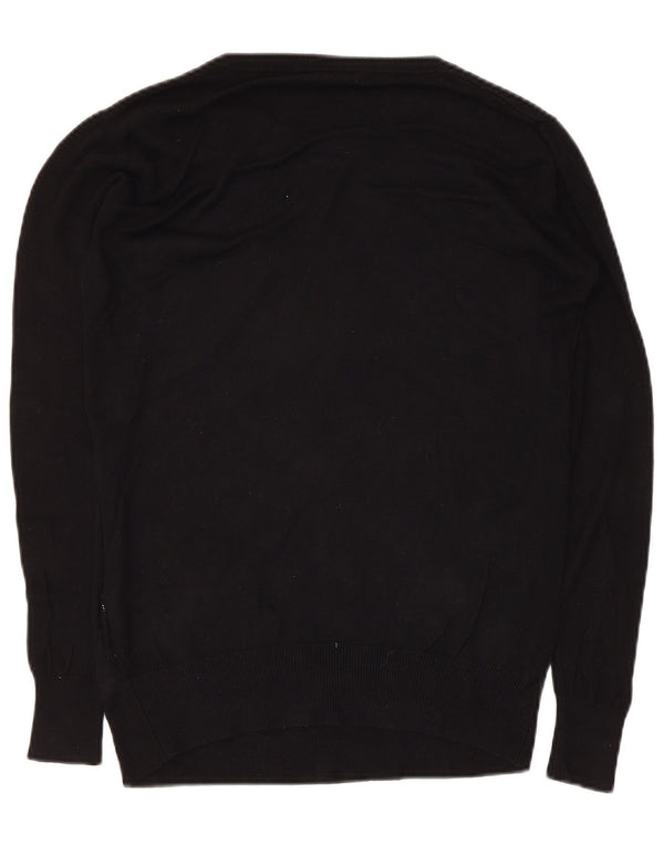 Guess grafisk oversize sweater med rund hals til kvinder UK 6 XS Sort
