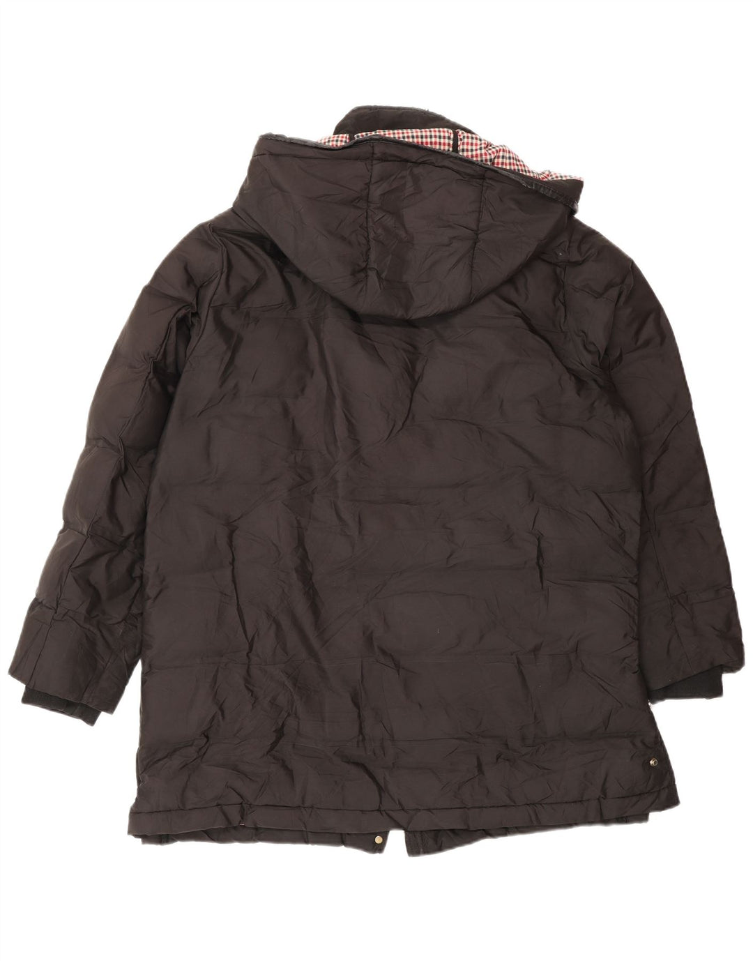 Zara Dame Hætte Polstret Jakke UK 16 Stor Sort Polyester Vinter