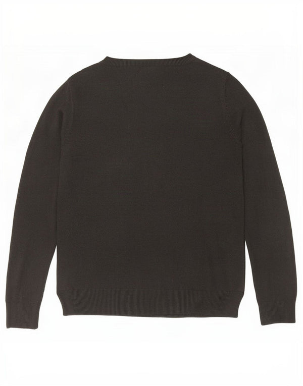 Marks & Spencer Dame Boat Neck Jumper Sweater UK 10 Small Grå Akryl