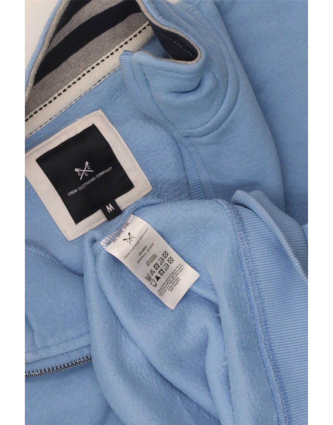 Besætningsbeklædning Herre Zip Neck Sweatshirt Jumper Medium Blå Bomuld
