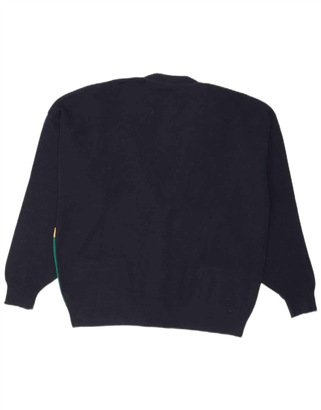 White Sails Herre Cardigan Sweater XL Navy Blue Colourblock Uld