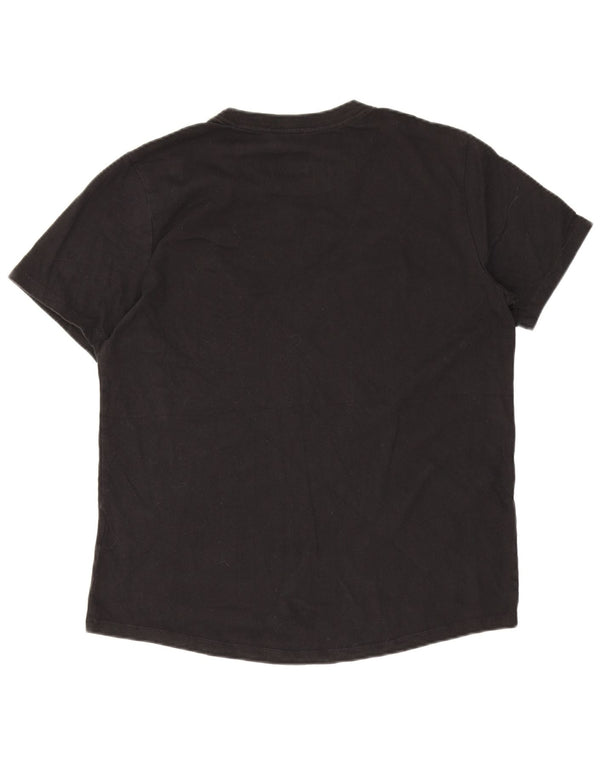 Nike Dame T-Shirt Top UK 10 Small Black Bomuld