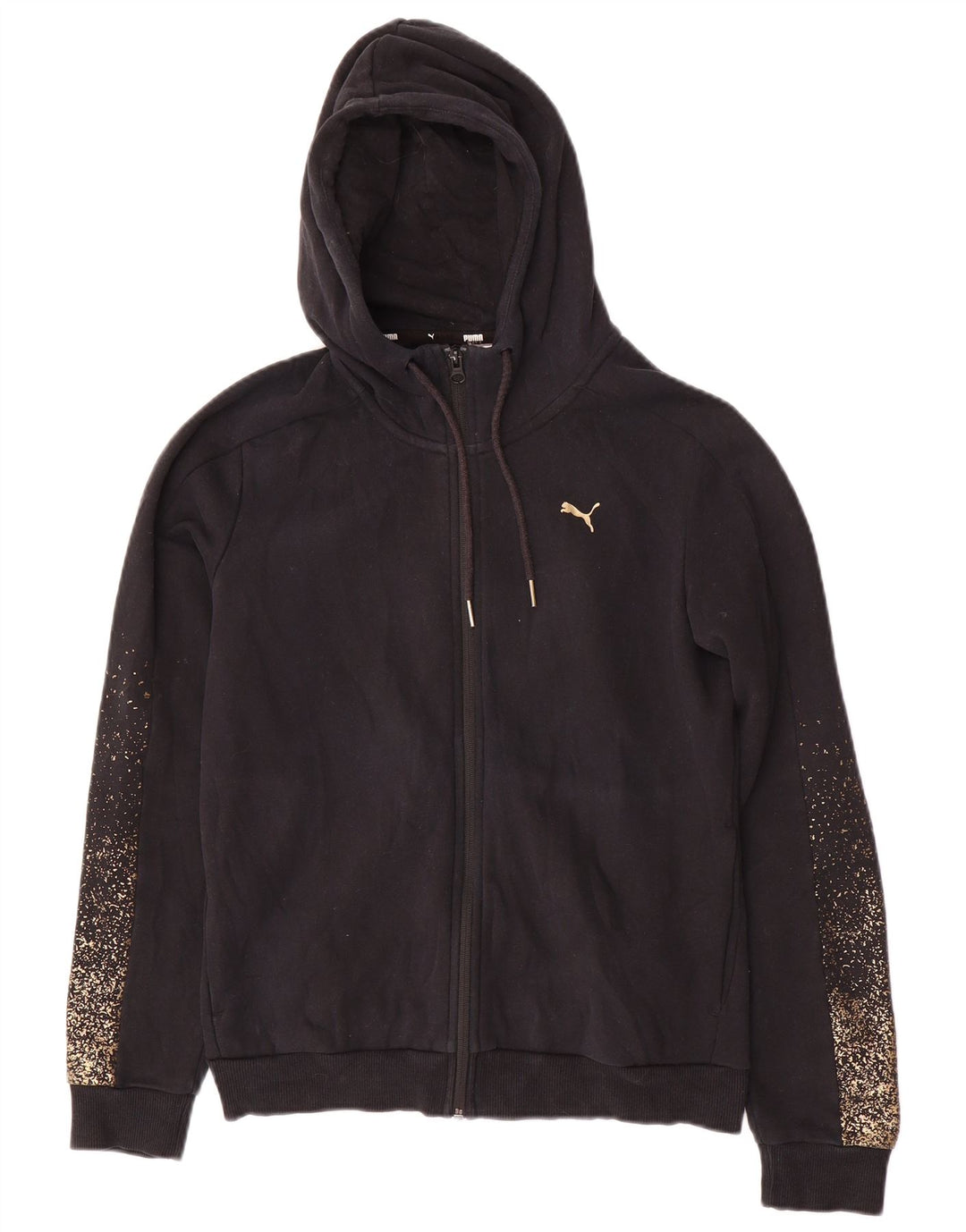 Puma Hel træningsdragt med hætte til kvinder UK 14 Medium Black Spotted