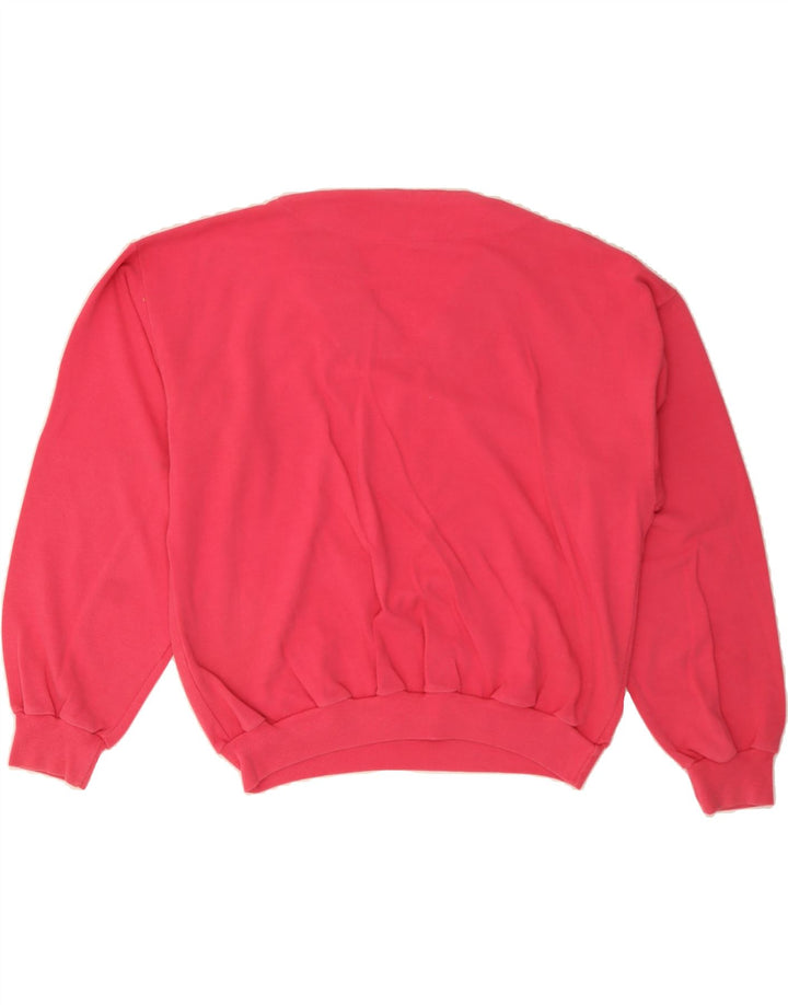 JOY Womens Oversized Sweatshirt Jumper UK 16 Large Pink Vintage Joy and Second-Hand Joy from Messina Hembry 