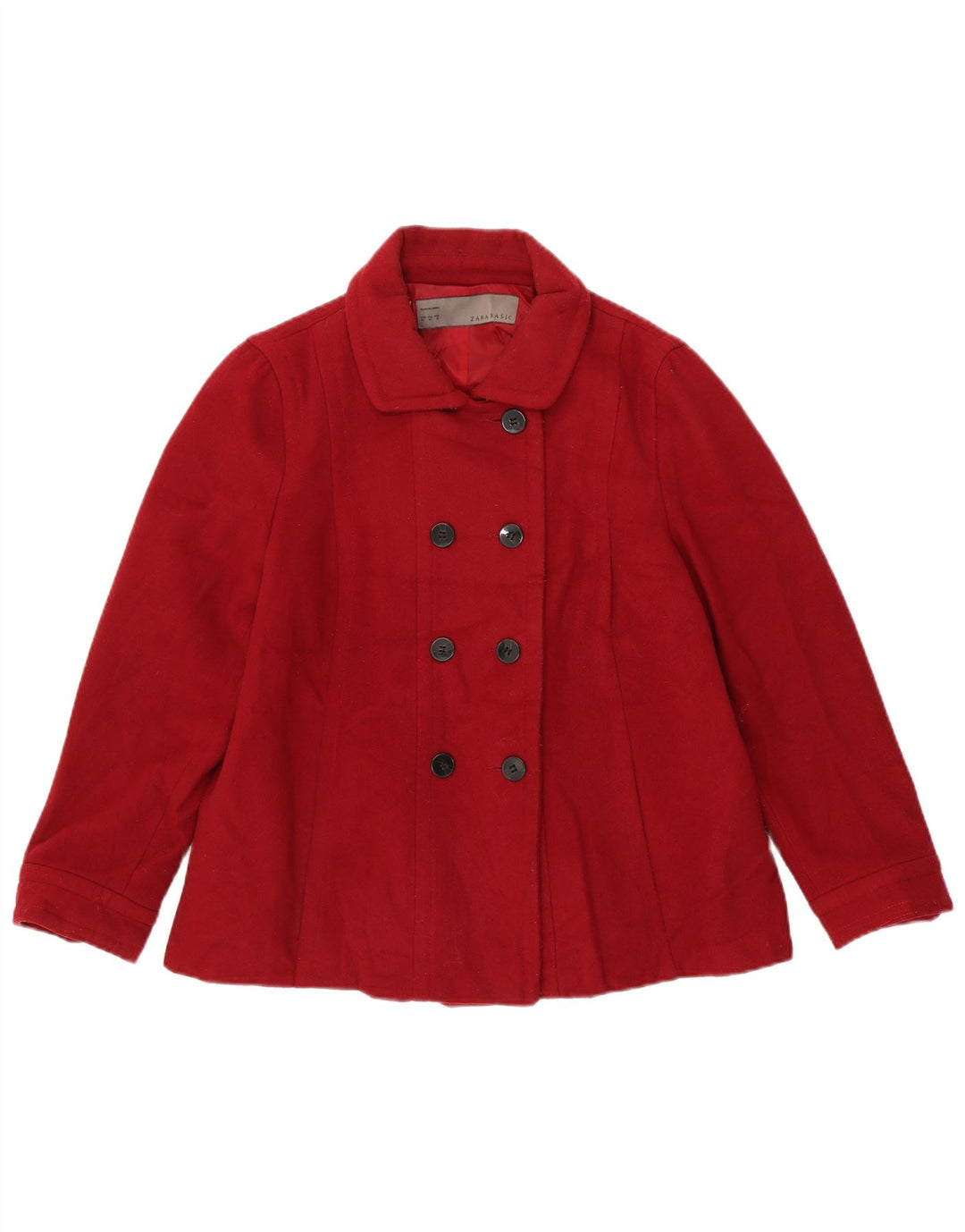 Zara Womens Pea Coat UK 18 XL Rød