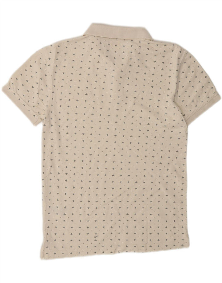 LEVI'S Mens Polo Shirt Small White Spotted Vintage Levi's and Second-Hand Levi's from Messina Hembry 
