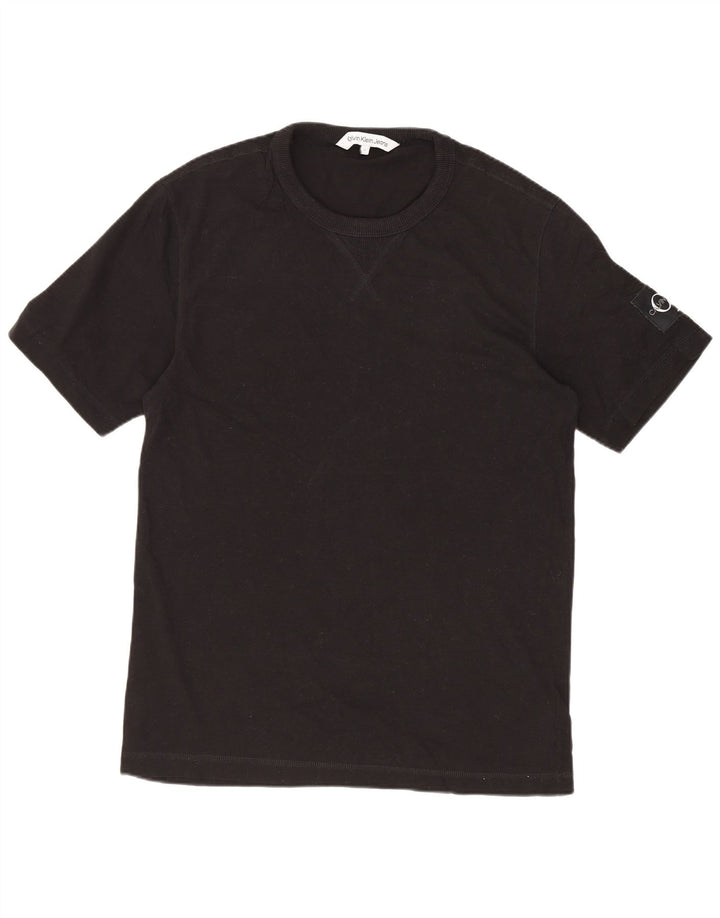CALVIN KLEIN JEANS Herre T-Shirt Top Lille Sort Bomuld