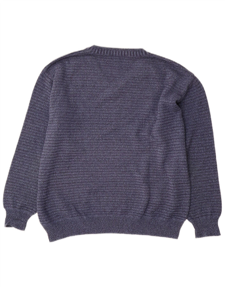 Breidhof Dame V-hals sweater IT 50 XL Marineblå polyakryl