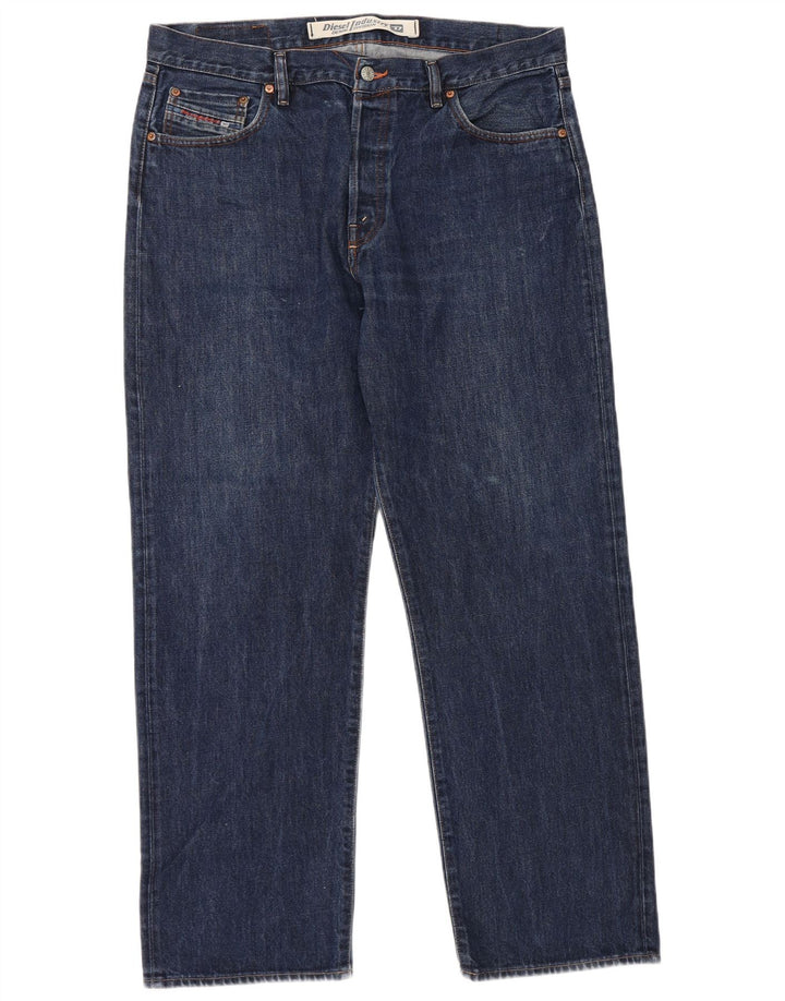 Diesel Straight Jeans til mænd W38 L30 Marineblå Bomuld