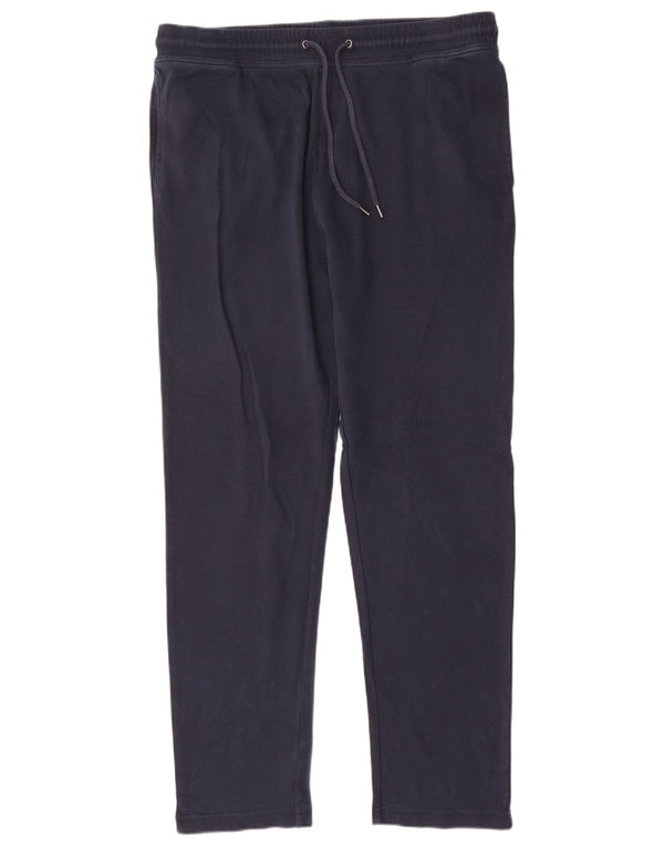 Marks & Spencer Womens Tracksuit Trousers UK 16 Large  Navy Blue Cotton