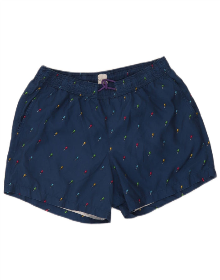 Paul Smith Badeshorts med abstrakt mønster til mænd store marineblå polyester
