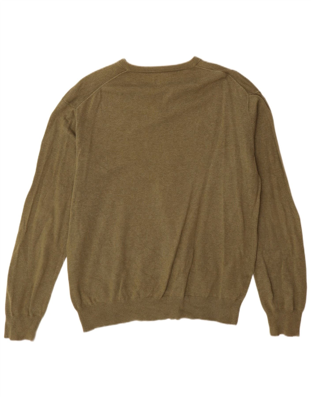 Gant Herre V-hals sweater XL Khaki Bomuld