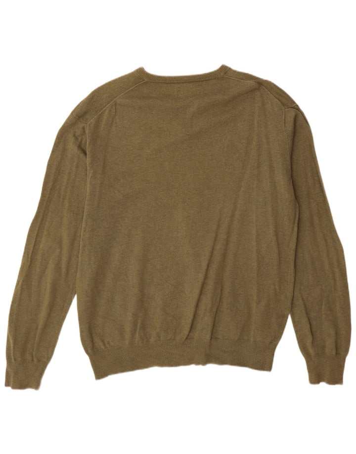 Gant Herre V-hals sweater XL Khaki Bomuld