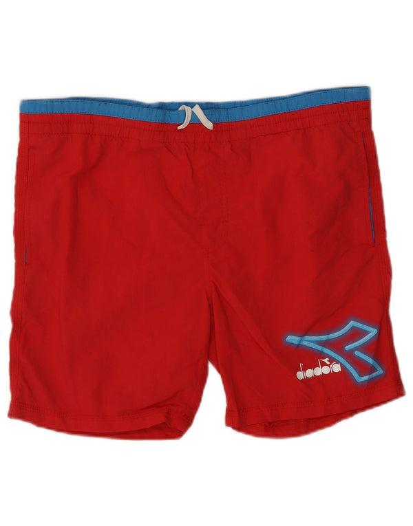 DIADORA Grafiske svømmeshorts til drenge 13-14 år 2XL rød nylon