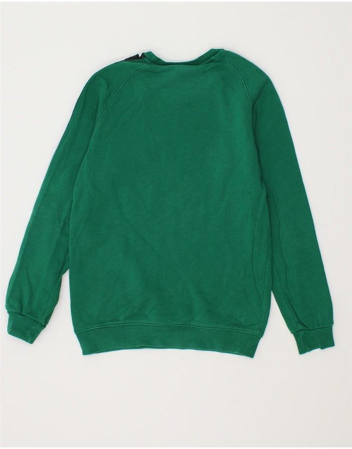 DIADORA Boys Graphic Sweatshirt Jumper 8-9 Years Green Colourblock Vintage Diadora and Second-Hand Diadora from Messina Hembry 
